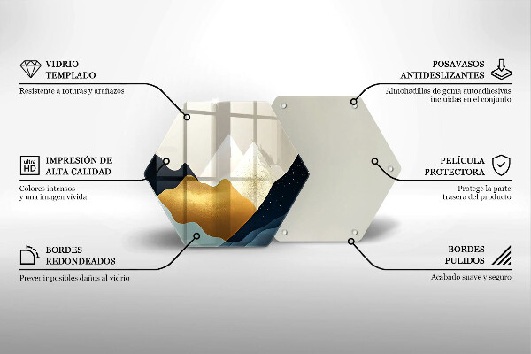 Üveg vágódeszka Absztrakt hegyek