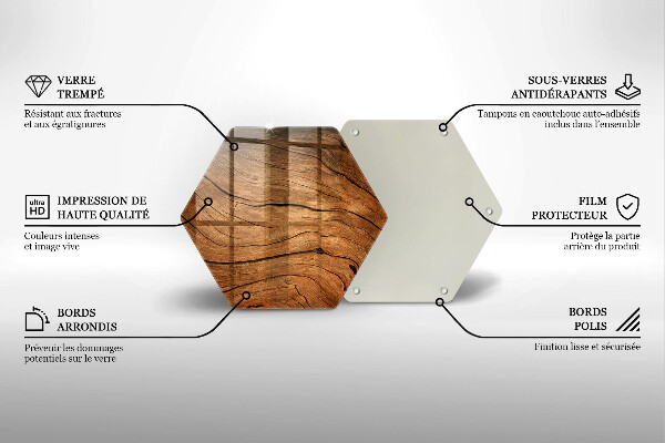 Üveg vágódeszka Fa tábla textúra