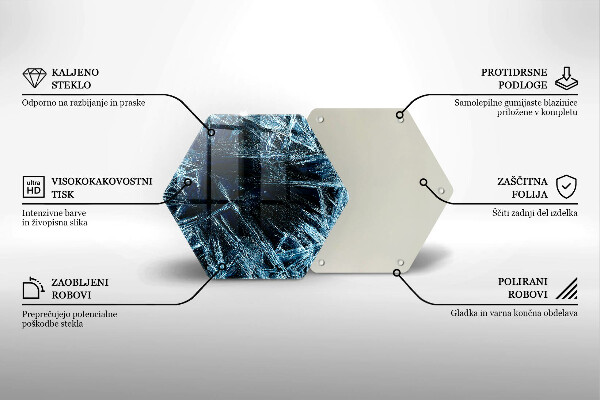 Üveg vágódeszka Éles jég szerkezete