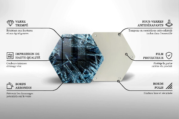 Üveg vágódeszka Éles jég szerkezete
