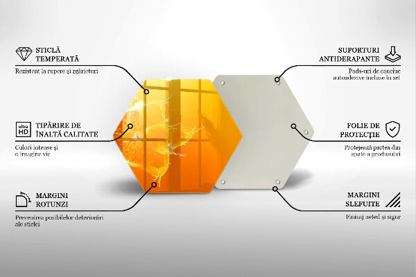 Üveg vágódeszka Lédús narancssárga gyümölcs