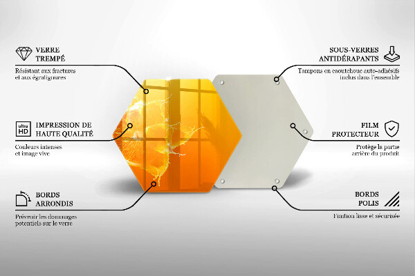 Üveg vágódeszka Lédús narancssárga gyümölcs