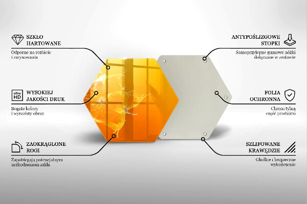 Üveg vágódeszka Lédús narancssárga gyümölcs