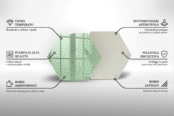 Üveg vágódeszka Absztrakt vonalak