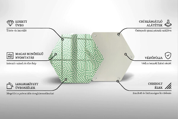 Üveg vágódeszka Absztrakt vonalak