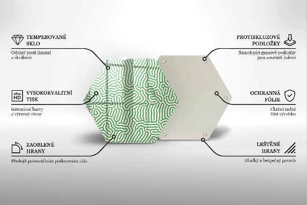Üveg vágódeszka Absztrakt vonalak