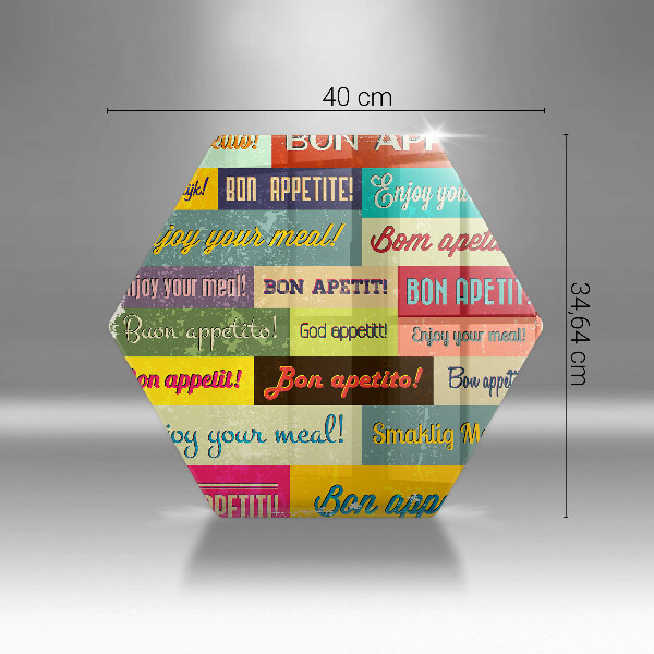 Üveg vágódeszka Feliratok Jó étvágyat nyelvek