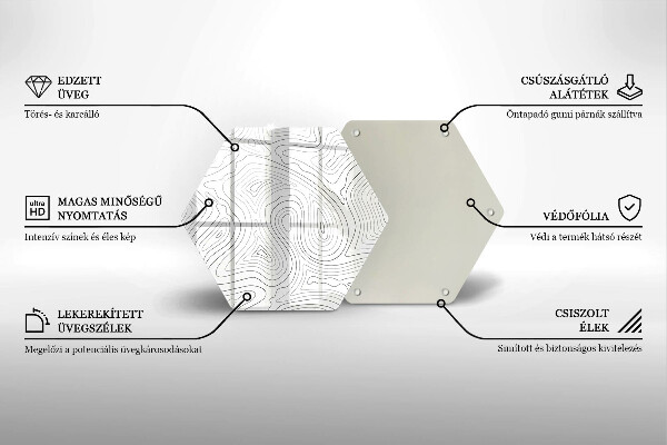Üveg vágódeszka Absztrakt formák