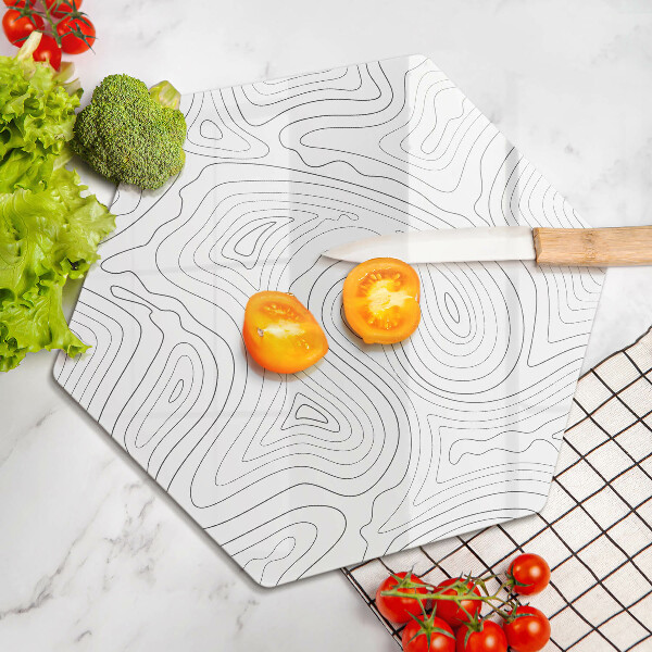 Üveg vágódeszka Absztrakt formák