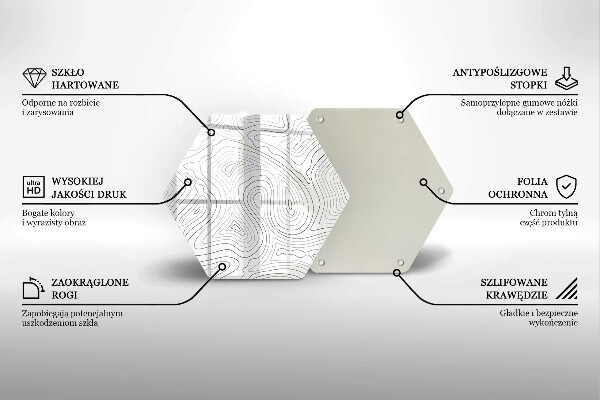 Üveg vágódeszka Absztrakt formák