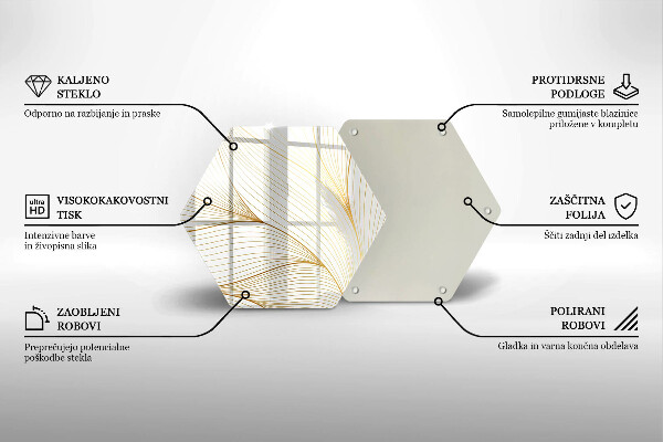 Üveg vágódeszka Modern vonalak minta