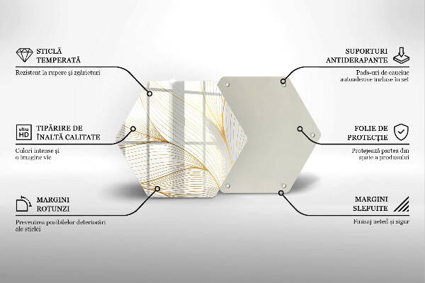 Üveg vágódeszka Modern vonalak minta