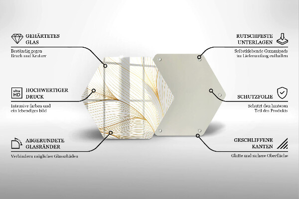 Üveg vágódeszka Modern vonalak minta