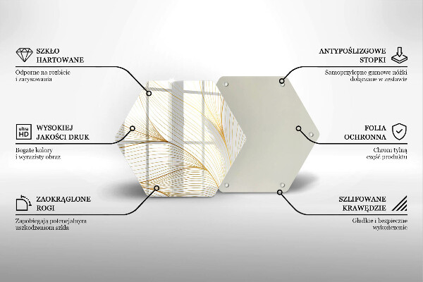 Üveg vágódeszka Modern vonalak minta