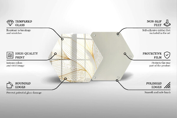 Üveg vágódeszka Modern vonalak minta