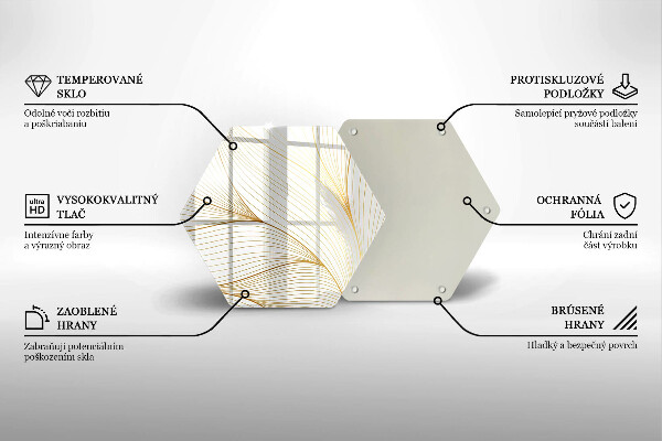 Üveg vágódeszka Modern vonalak minta