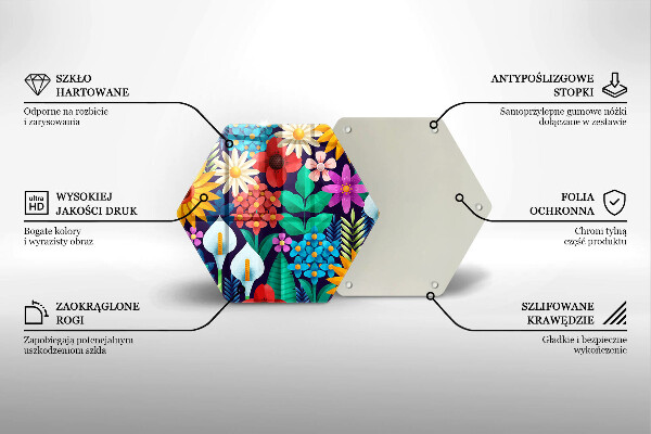 Üveg vágódeszka Virágok rét illusztráció