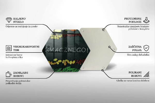 Üveg vágódeszka Felirat Jó étvágyat!