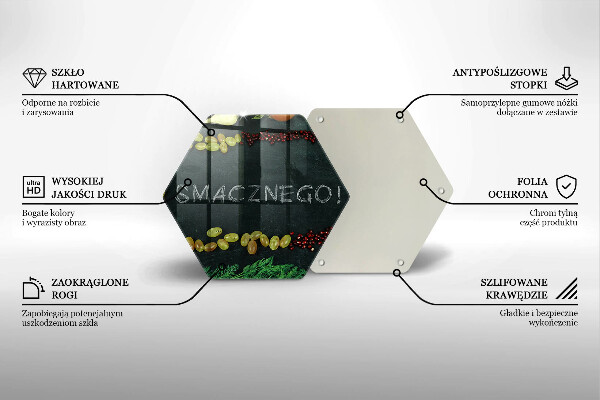 Üveg vágódeszka Felirat Jó étvágyat!