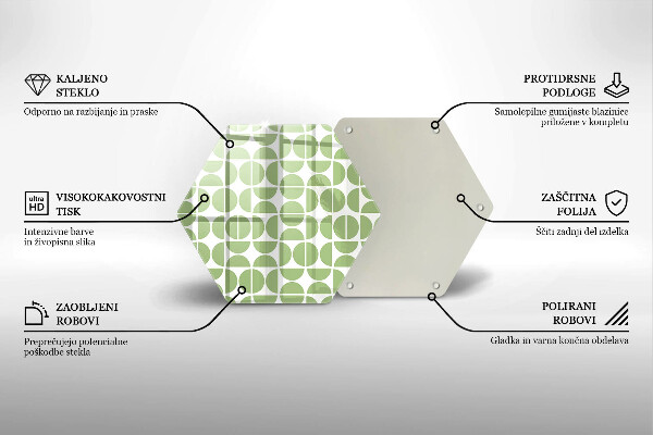 Üveg vágódeszka Boho formák mintája