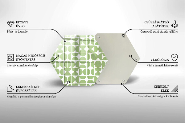 Üveg vágódeszka Boho formák mintája