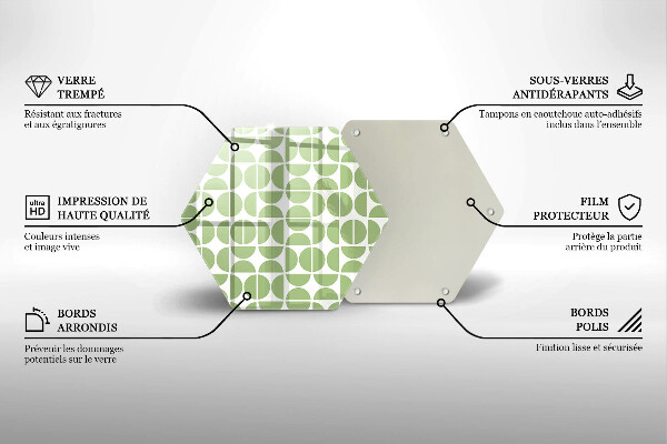 Üveg vágódeszka Boho formák mintája