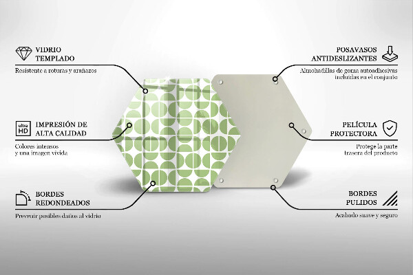 Üveg vágódeszka Boho formák mintája