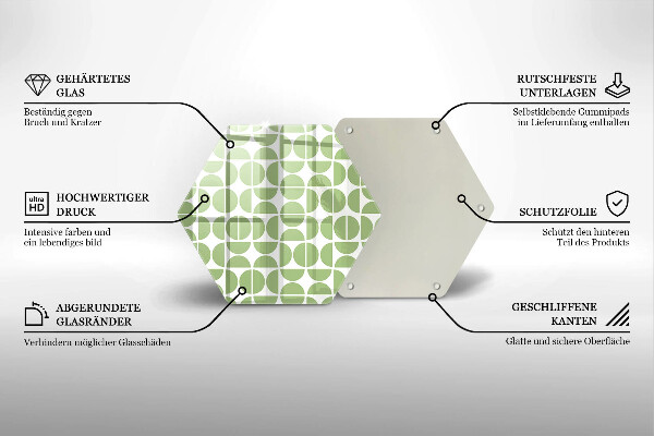 Üveg vágódeszka Boho formák mintája