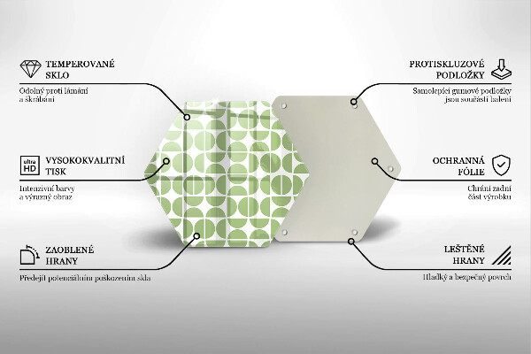 Üveg vágódeszka Boho formák mintája