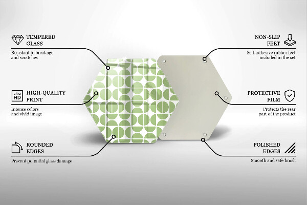 Üveg vágódeszka Boho formák mintája