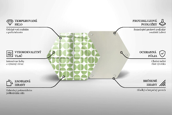 Üveg vágódeszka Boho formák mintája