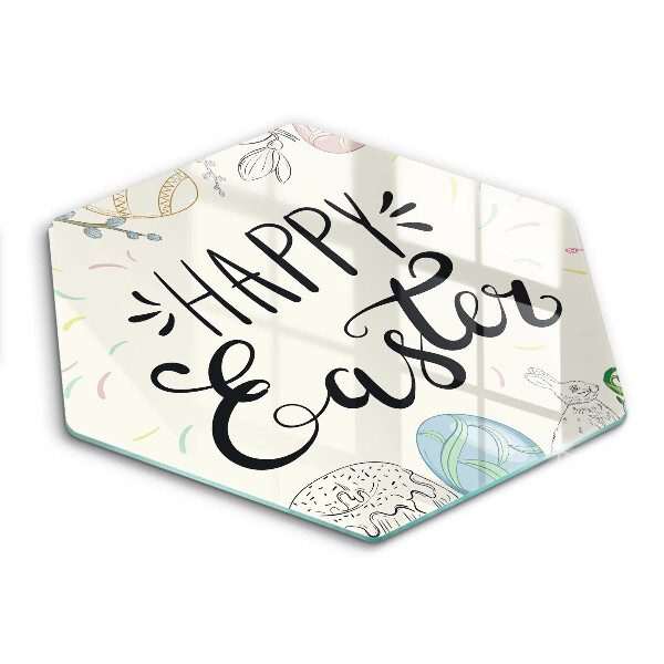 Üveg vágódeszka Happy Easter