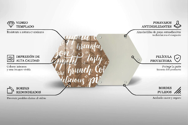 Üveg vágódeszka Jó étvágyat feliratok