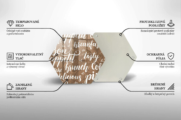 Üveg vágódeszka Jó étvágyat feliratok