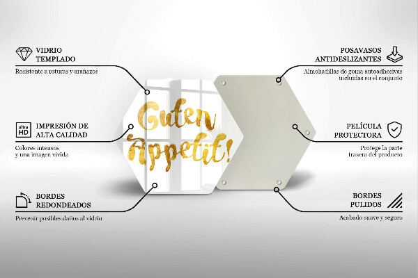 Üveg vágódeszka A Guten Appetit felirat!