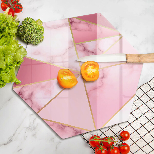 Üveg vágódeszka Geometrikus márvány
