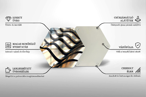 Üveg vágódeszka 3D fém formák