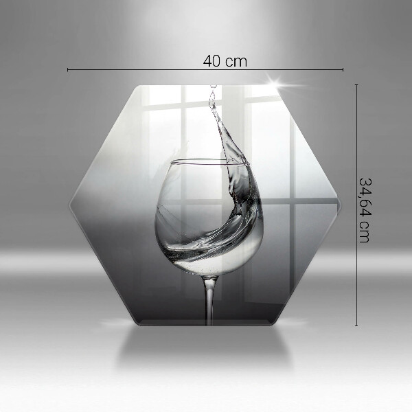 Üveg vágódeszka Egy pohár vizet