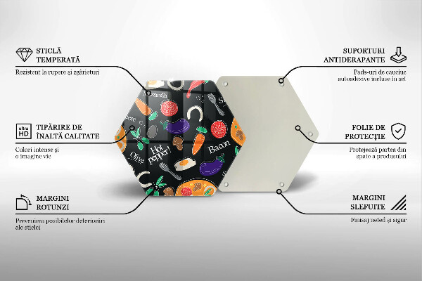 Üveg vágódeszka Élelmiszer illusztráció