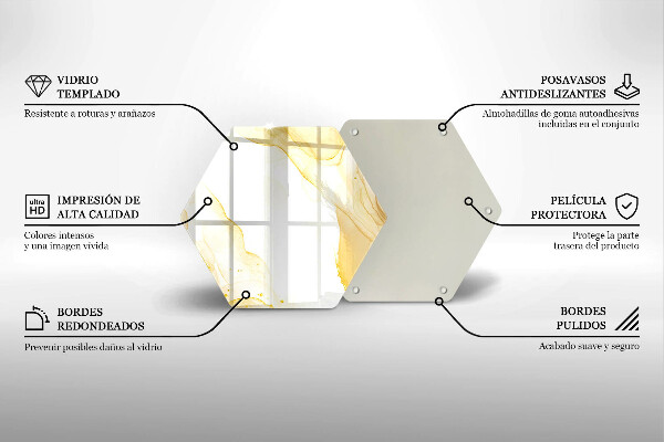 Üveg vágódeszka Arany absztrakció