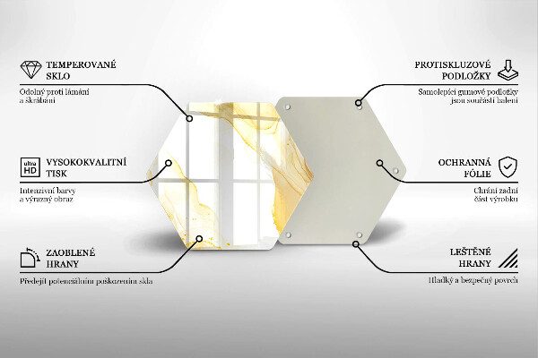 Üveg vágódeszka Arany absztrakció