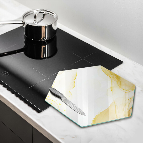 Üveg vágódeszka Arany absztrakció