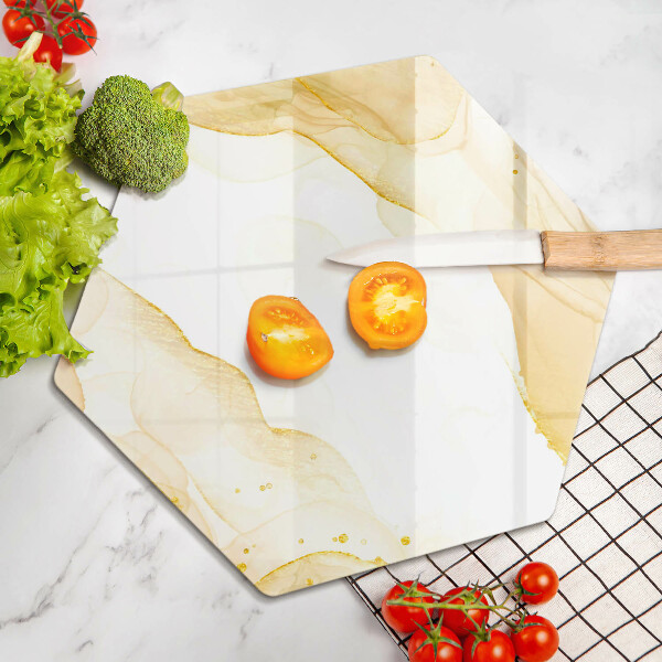 Üveg vágódeszka Arany absztrakció