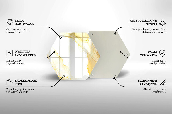 Üveg vágódeszka Arany absztrakció