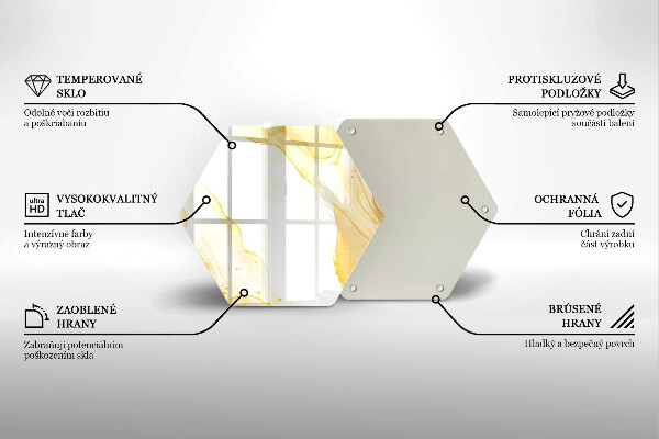 Üveg vágódeszka Arany absztrakció