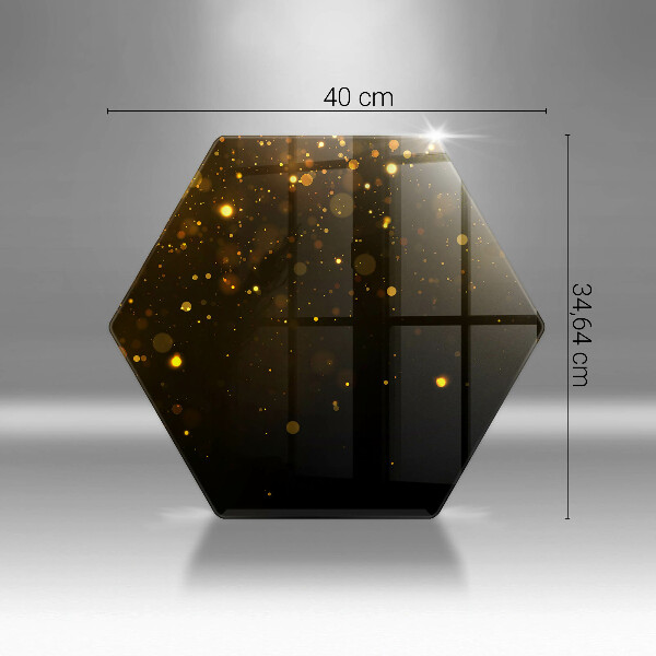 Üveg vágódeszka Arany csillogás