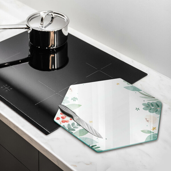 Üveg vágódeszka Akvarell levelek