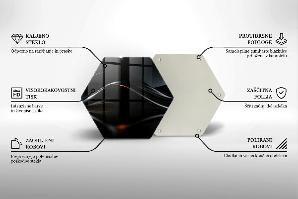 Üveg vágódeszka Absztrakt 3D-s tervezés