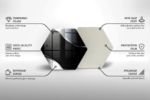 Üveg vágódeszka Fém absztrakció
