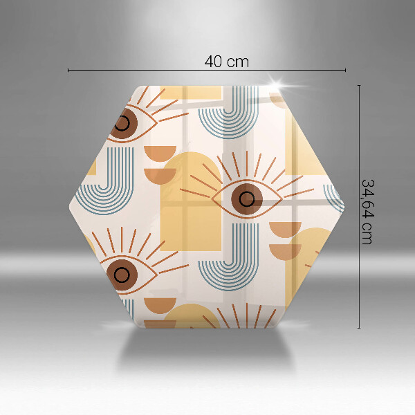 Üveg vágódeszka Boho szem minta